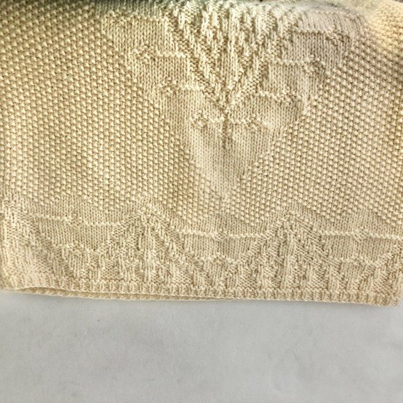 Linda Allard Ellen Tracy Wool Sweater Womens Size M Fisherman Knit Vintage Tunic - Picture 7 of 7